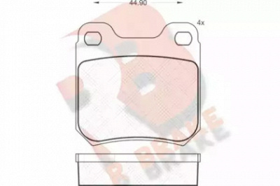 R BRAKE rb0692 -  Комплект тормозных колодок, дисковый тормоз